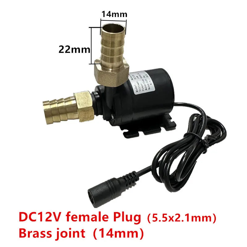 800L/H 12V 19W Low Noise Waterproof Solar Mini Brushless Motor Water Pump Submersible Pump Circulation Pump