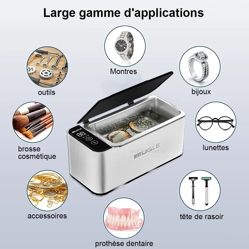 Nettoyeur à ultrasons 35W, nettoyeur de lunettes et de bijoux, 500ML, Machine de nettoyage à ultrasons, bain de lavage pour lunettes