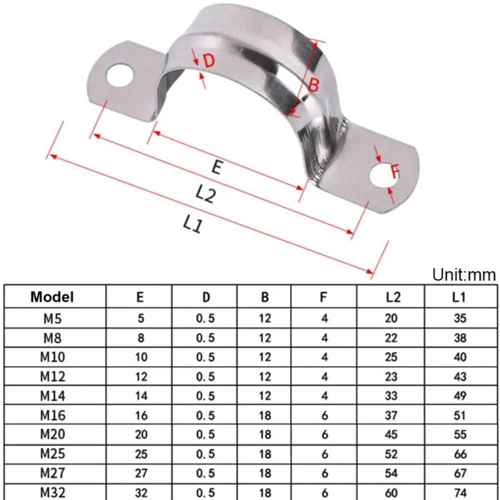 10 Piezas Abrazadera de Manguera en Forma de Anillo de Garganta para Caballo, Hebillas de Sujeción, Abrazadera de Silla de Montar, Apriete de Fontanería M5-M100 5mm-100mm, Acero Inoxidable 304
