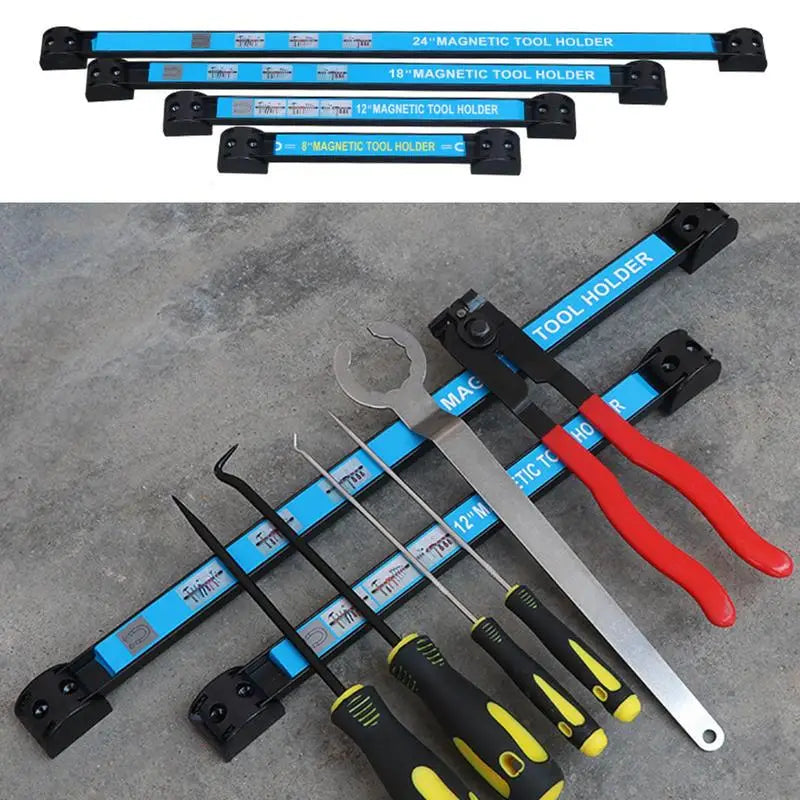 Support de bande de barre d'outils magnétique robuste, porte-outil magnétique, organisateur de clé, support de bande de barre d'outils de rangement mural, gain de place