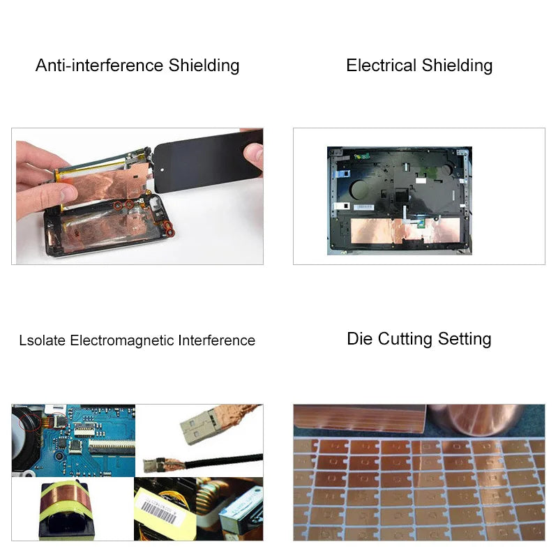 10M Dwustronna Taśma Miedziana Przewodząca Odporna na Wysoką Temperaturę