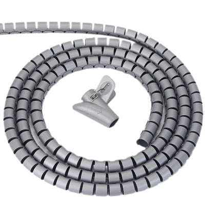 5M Tubo di Stoccaggio Cavi Clip Organizzatore Guaina Avvolgicavo Protettore Flessibile Dispositivo di Gestione a Spirale