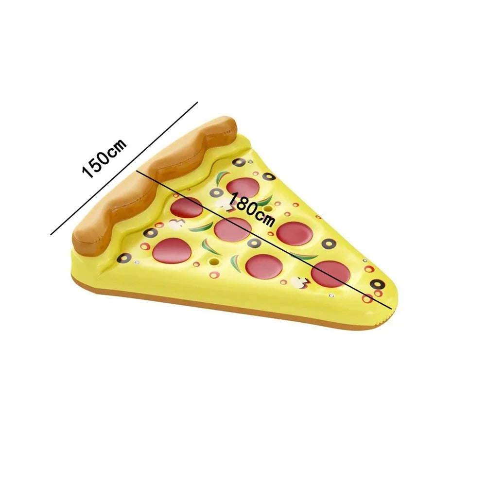 Flotador inflable gigante en forma de rebanada de pizza para piscina, colchoneta de agua, anillo de natación para diversión en fiestas de piscina de verano