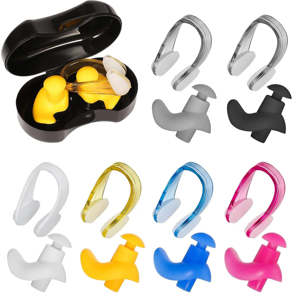Ensemble de bouchons d'oreilles et pince-nez pour la natation