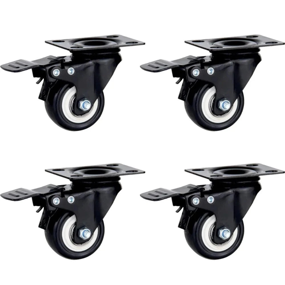 Roues en caoutchouc robustes pour roulettes industrielles à 360 degrés pour meubles