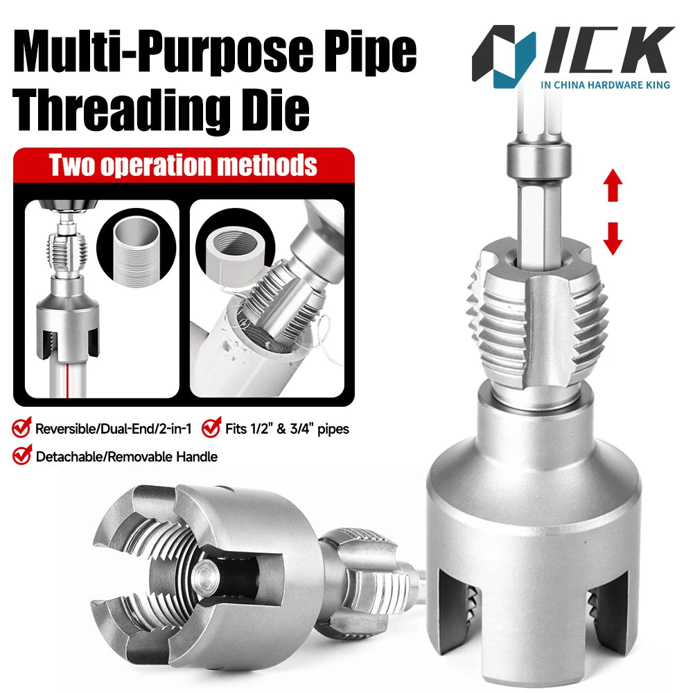 DN15 DN20 Integrated Internal & External Pipe Threading Tool