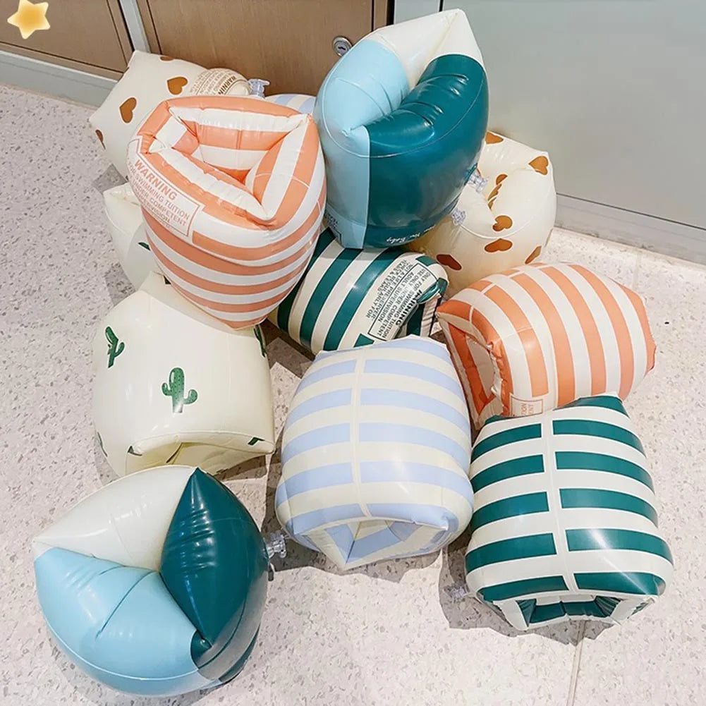 Flotteurs de bras de bain rétro à double airbag