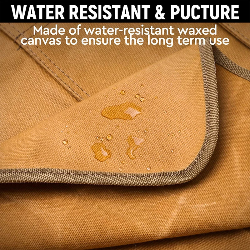 Heavy-Duty Canvas Apron with Tool Pockets: Tablier unisexe réglable en toile robuste avec poches pour outils, pour le travail et la maison
