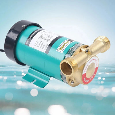 Booster Pressure Pump Automatic Hot Cold Water Circulation Pump w/Brass Water Flow Switch for Home Pond Fountain 25L/min 120W