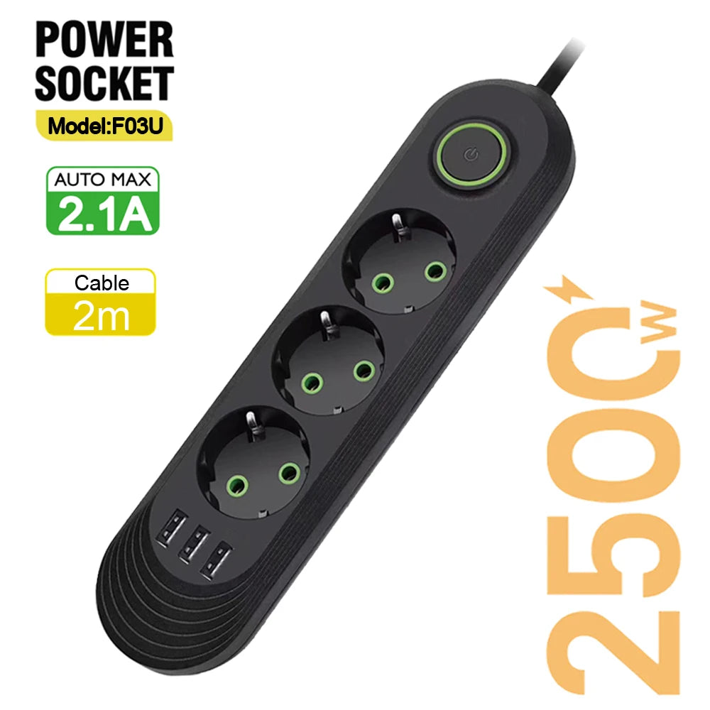 Power Strip with USB Ports