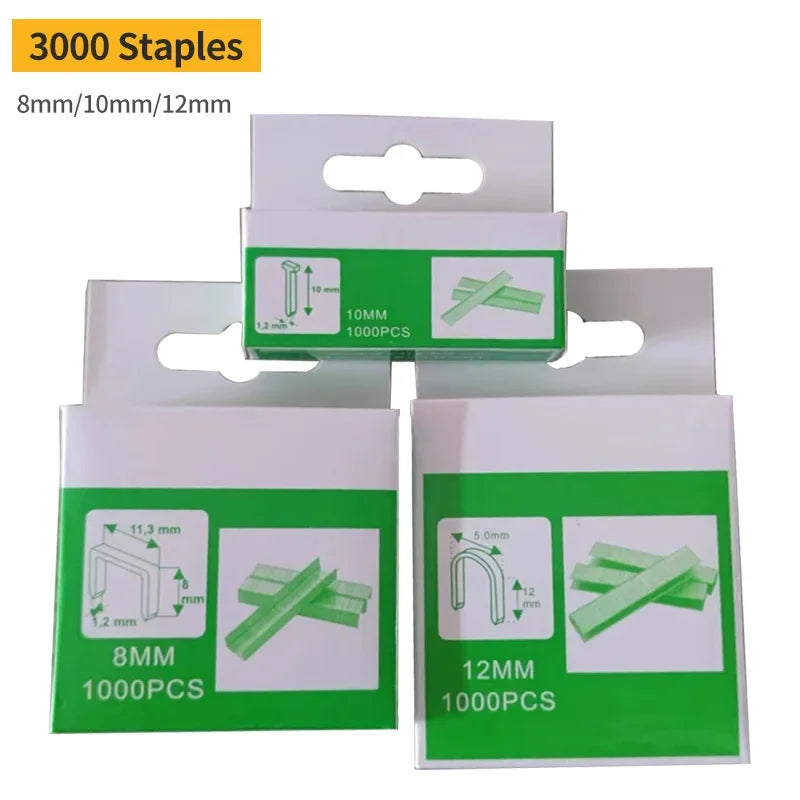 Robuste 3-in-1 Handtackerpistole für Holz, Metall, Möbel, Tischlerei und Heimwerkerprojekte