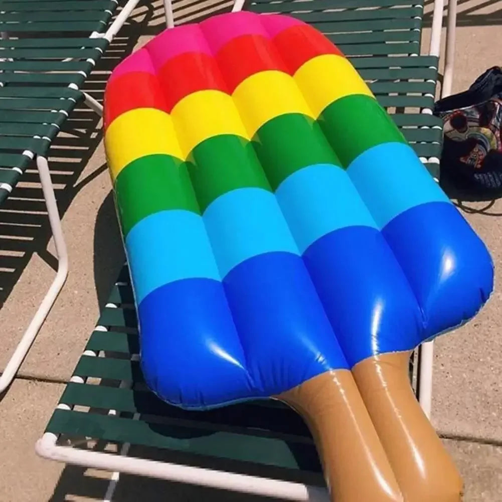 Colchoneta inflable para piscina en forma de helado de 180 cm, cama reclinable para adultos, colchón de natación, flotador de verano.