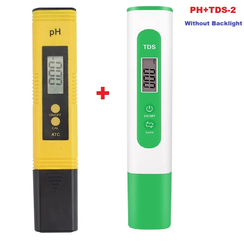 TDS Meter and pH Meter Digital Water Quality Tester for Drinking Water, Aquariums, Hydroponics, and Pools