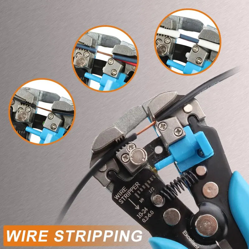Outils à dénuder automatique YE-1 - Pince multi-outils 3 en 1 pour dénuder, couper et sertir les fils de câbles