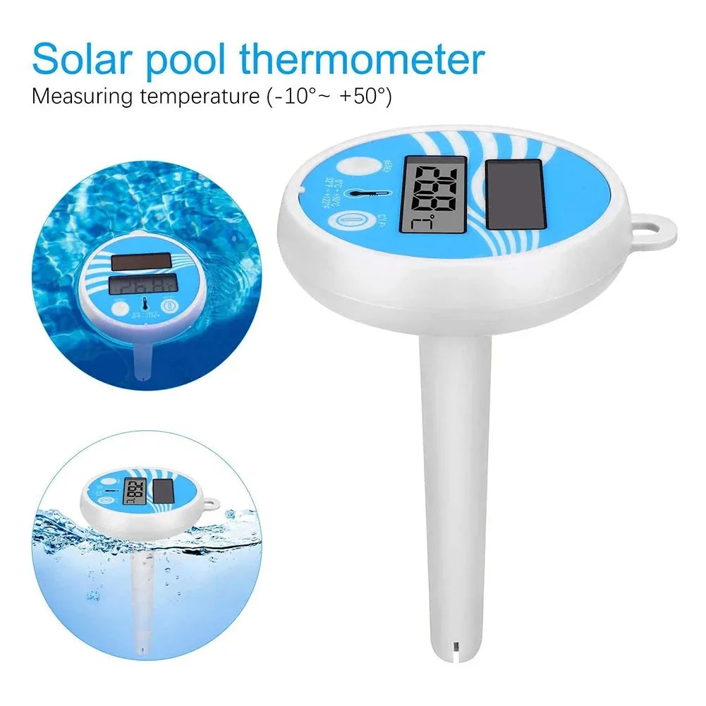 Floating Digital Pool Thermometer Solar Waterproof LCD Display Spa Thermometer