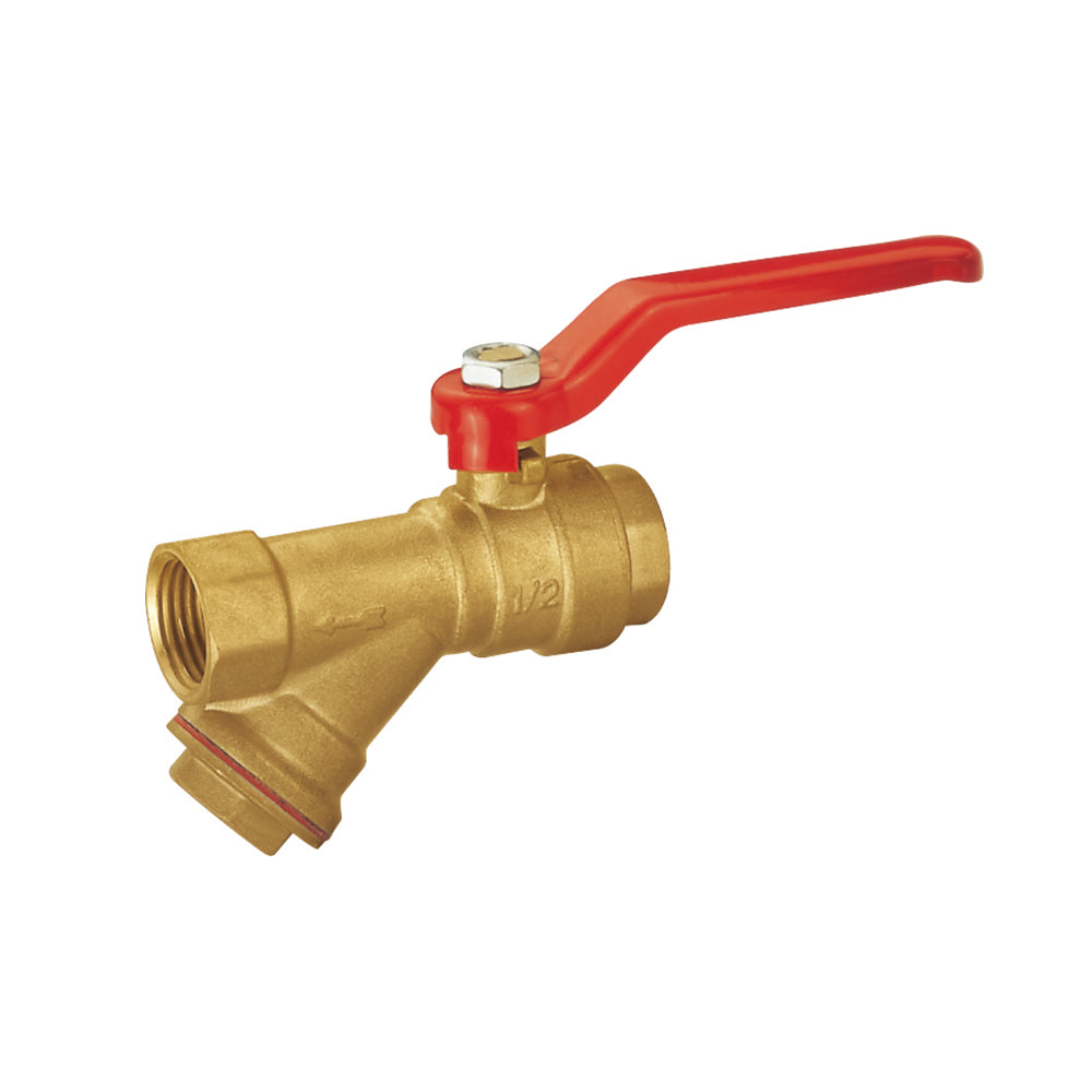 Y shape filter with valve