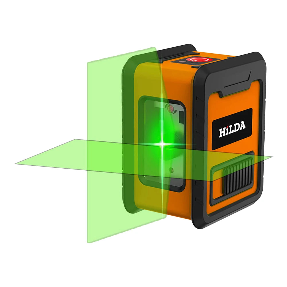 2 Mini-Linienlaser, selbstnivellierend, grüne Strahlen, horizontaler und vertikaler Kreuzlinienlaser