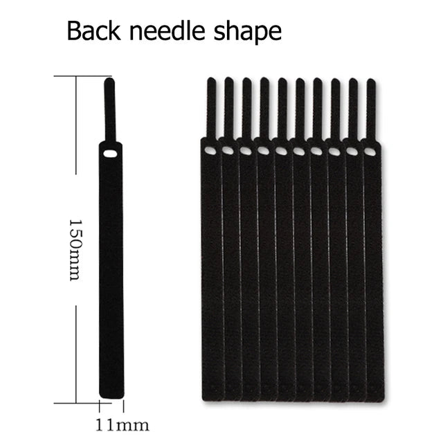 60-20PCS Attaches de câble en nylon 20CM Organisateur de câbles Enrouleur de fil Sangle à boucle pour câble de chargeur Écouteurs Cordon de souris Gestion de bureau