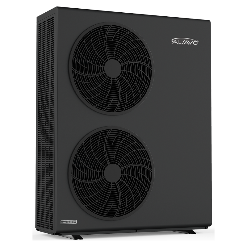 Bomba de Calor de Fuente de Aire Monobloque ALSAVO 16kW 3T - Ventiladores Dobles - Inverboost Multifuncional ASHP agua caliente