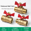 1/4" 3/8" 1/2" 3/4" Ball Valve, Water Stopcock/2-way brass shut-off ball valve with a butterfly handle, featuring female-to-female threads/For Fuel Gas Water Oil Air High Pressure Ball Valve