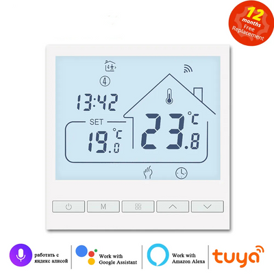 Tuya Smart Home WIFI Floor Thermostat with Alexa Yandex Google Control Warm Underfloor Heating Temperature Regulator 220V