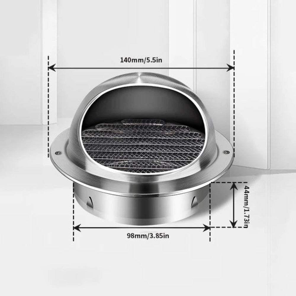 Stainless Steel Wall Ceiling Air Vent Ducting Ventilation Grilles 80/100/120mm Home Office Air Vent