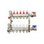 Stainless Steel Radiant Floor Heating Set (1/2" Floor Manifold with Flow Meters 2-12 Loop Configuration (5 Branches)