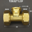 Trójnik zaciskowy do rury wielowarstwowej 1216 1418 1620 2025 2632 PEX-AL-PEX 1/2" 3/4" 1" BSP męski żeński mosiężny trójnik trójstronny złączka rurowa zaprojektowana do systemów ogrzewania podłogowego