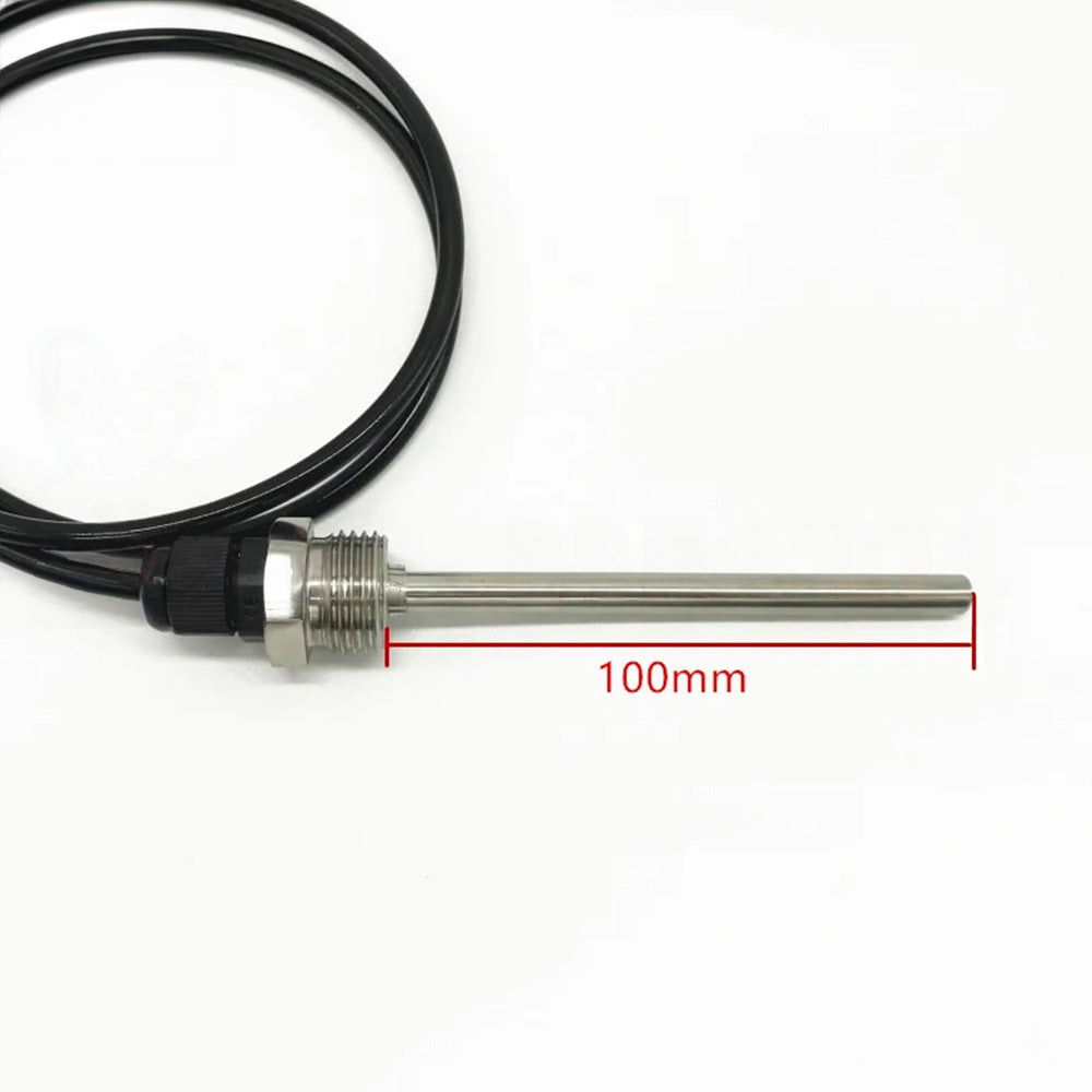 DS18B20 Digital Temperature Sensor Probe Screw Thread BSP 1/2" 1m PVC 3 Wire Cable SUS304 Stainless Sleeve Thermal Detector