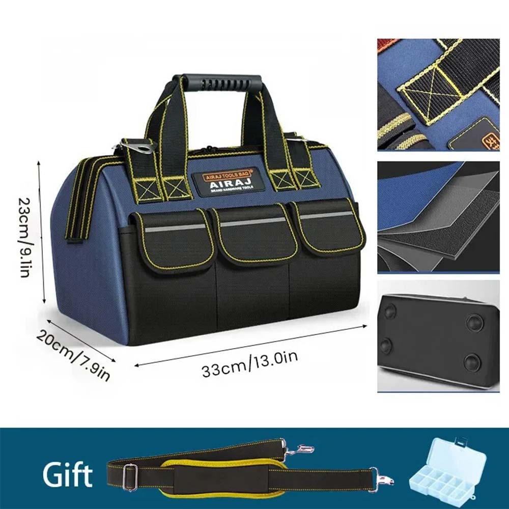 Tissu Oxford 1680D multifonctionnel, sac à outils d'électricien résistant à l'usure, grande capacité et imperméable