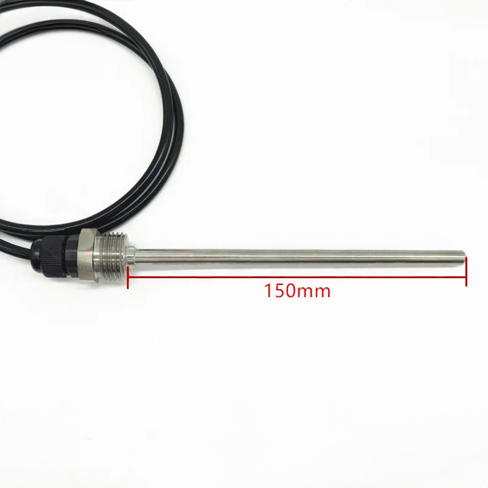 DS18B20 Digital Temperature Sensor Probe Screw Thread BSP 1/2" 1m PVC 3 Wire Cable SUS304 Stainless Sleeve Thermal Detector