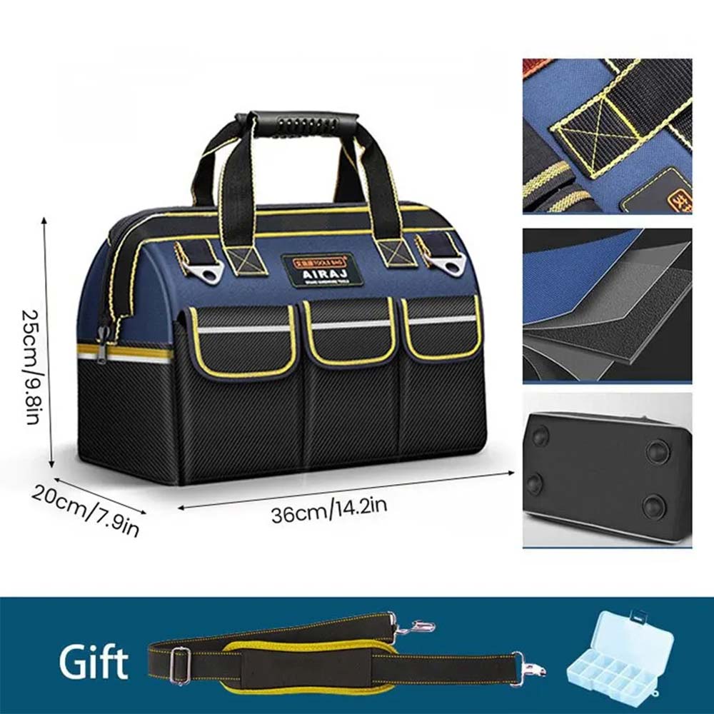 Tissu Oxford 1680D multifonctionnel, sac à outils d'électricien résistant à l'usure, grande capacité et imperméable