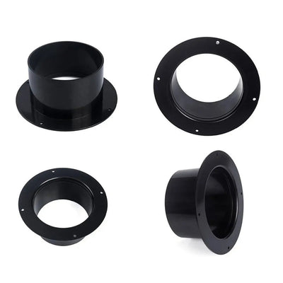 Straight Pipe Flange Connector Ventilation Ducting Exhaust Pipe Connectors for Air Outlet Exhaust, Available in 100/125/150mm Size