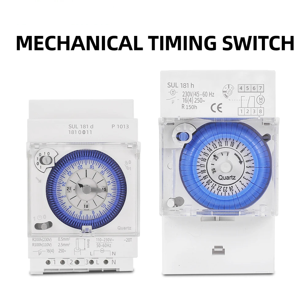 SUL181H SUL181D Mechanical Timer 24 hours Time Switch Relay Electrical ...