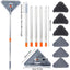 Wall Mop with Long Handle 360 ° Rotating Triangle Microfiber Wall Cleaning Mop Adjustable Dry and Wet Dust Mop Cleaner for Floor