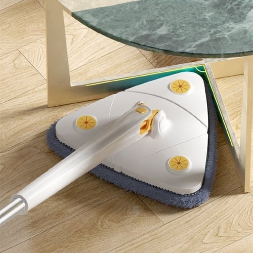 360° Rotatable Triangle Mop - Telescopic, Squeeze Wringing, Deep Cleaning for Ceiling & Wall