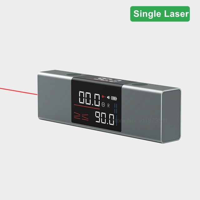 2-w-1 Laserowy Kątomierz i Cyfrowy Inklinometr - Precyzyjne Narzędzie Zasilane Akumulatorem