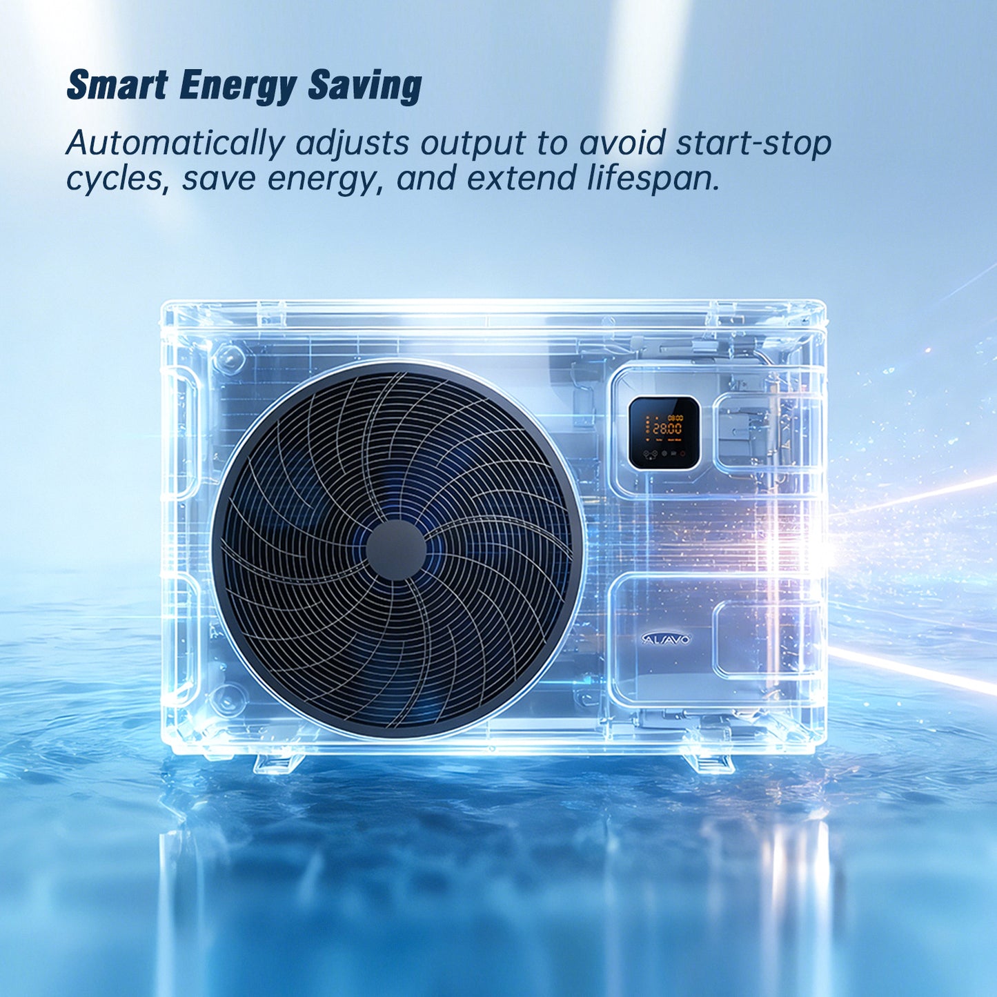 Outdoor pool heat pump