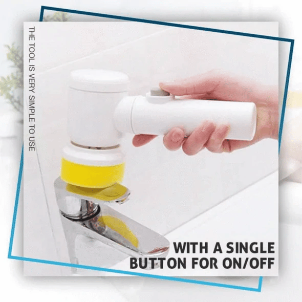 USB Rechargeable Multi-Functional Electric Cleaning Brush for Kitchen, Bathroom, and Bathtub