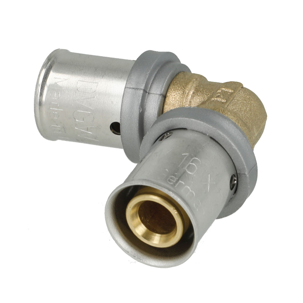 Crimp transition elbow 16mm