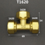 Trójnik zaciskowy do rury wielowarstwowej 1216 1418 1620 2025 2632 PEX-AL-PEX 1/2" 3/4" 1" BSP męski żeński mosiężny trójnik trójstronny złączka rurowa zaprojektowana do systemów ogrzewania podłogowego