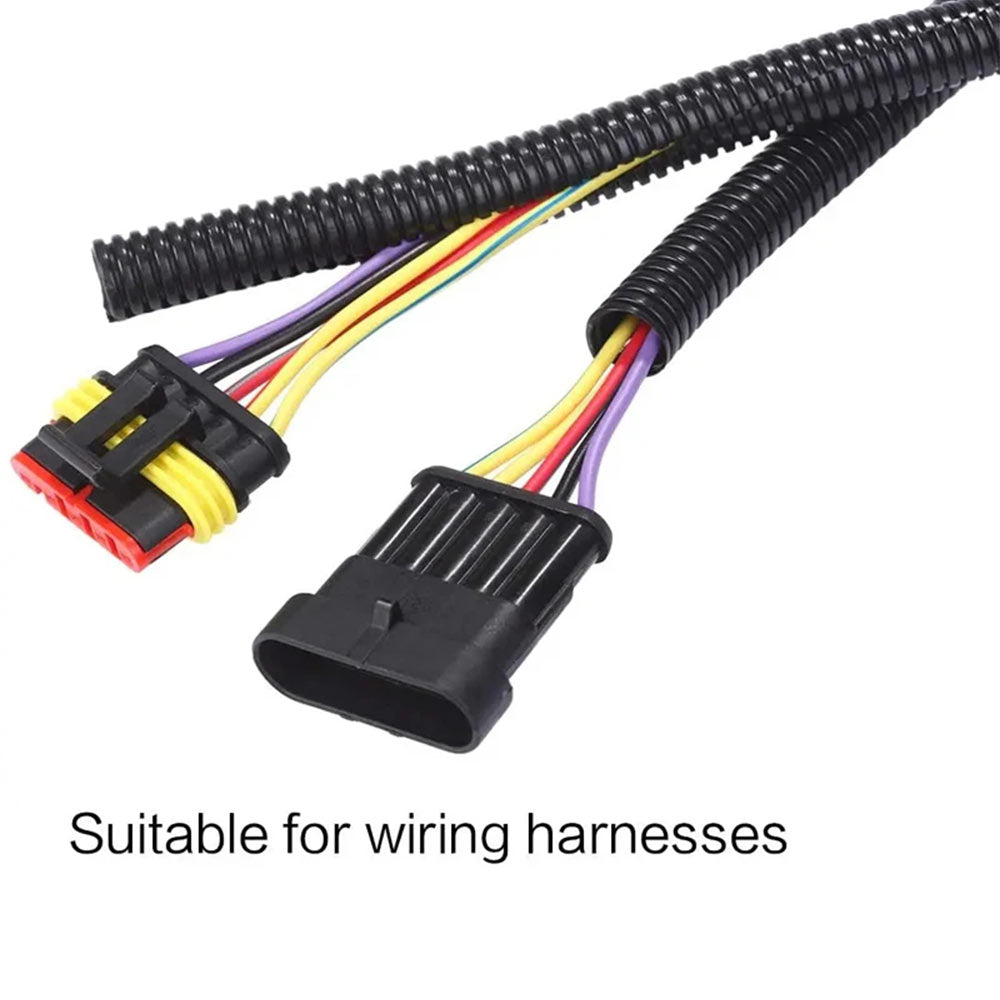 Length 3/6/15Meters Split Wire Loom Conduit Polyethylene Tubing Black Color Sleeve Tube