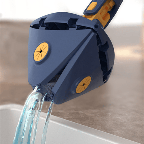 360° Rotatable Triangle Mop - Telescopic, Squeeze Wringing, Deep Cleaning for Ceiling & Wall