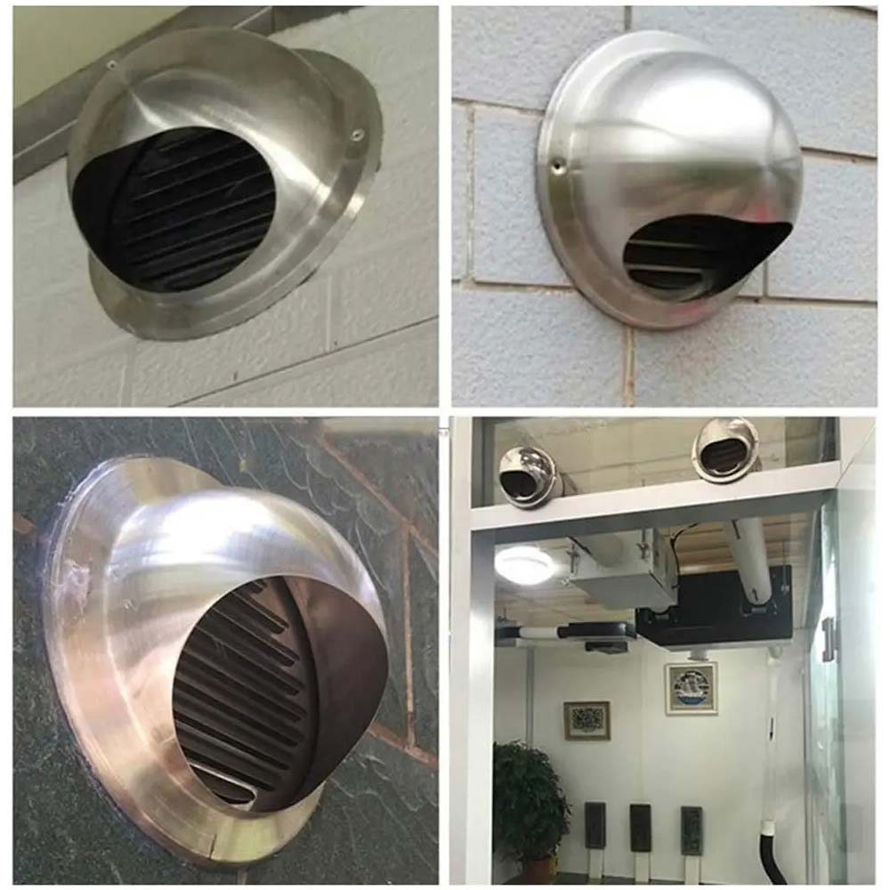 304 Outlet Heating Cooling Waterproof Vents Cap Stainless Steel Wall Ceiling Air Vent Ducting Ventilation Exhaust Grille Cover