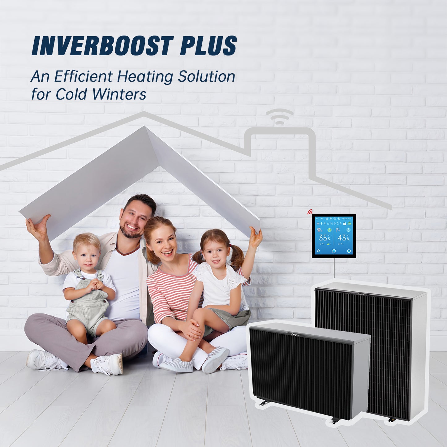 Zealux Inverboost Plus R290 Monoblock Air Source Heat Pump, 7kW–16kW, Single & Dual Fan, Multifunctional Heating Cooling DHW