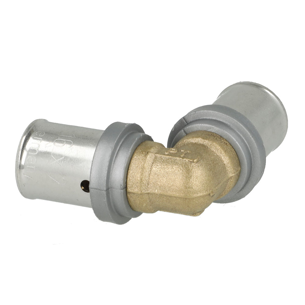 Crimp transition elbow 16mm