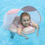 Baby Swimming Float with Sun Canopy Infant Swim Ring for Toddlers Bath Pool Inflatable Swim Trainer Summer Toy