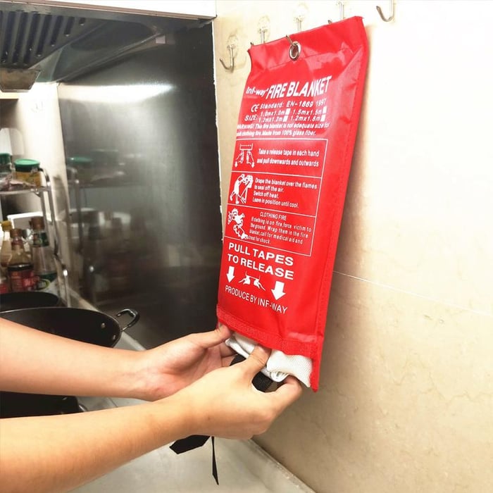 Emergency Fire Blanket - Fire Safety Cover for Home, Boat, and Camping