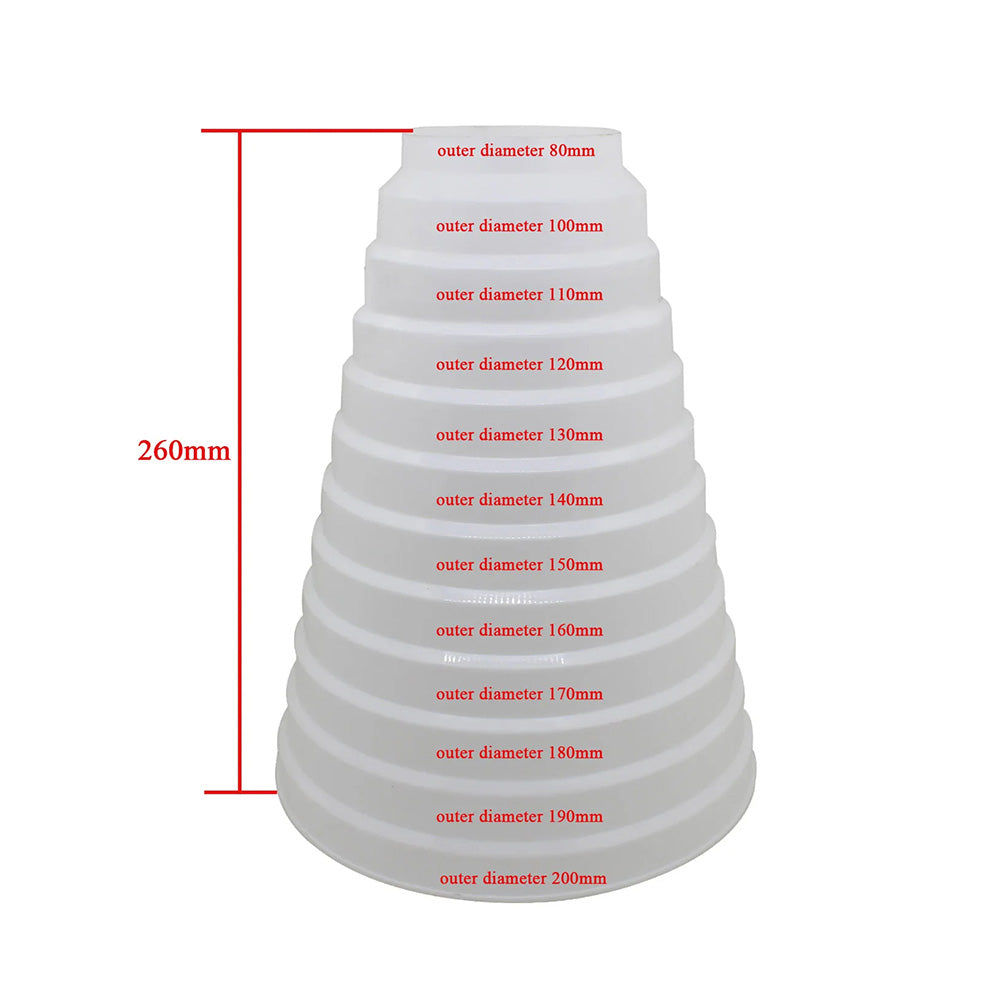 ABS Universal Reducer for Ventilation Systems Diameter,80mm to 200mm Diameter Duct Reducer Connector Air Duct Reducer Variable