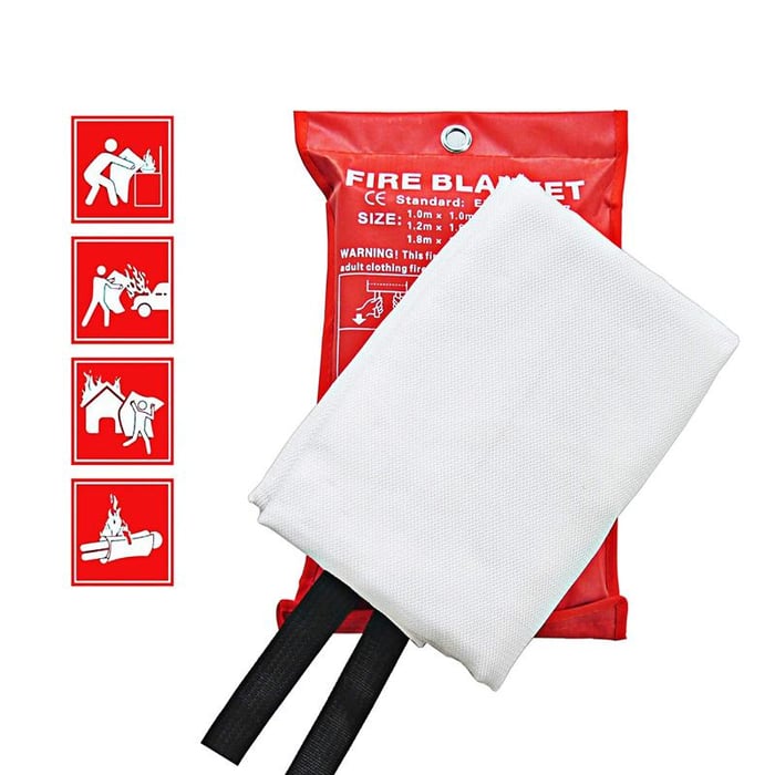 Emergency Fire Blanket - Fire Safety Cover for Home, Boat, and Camping